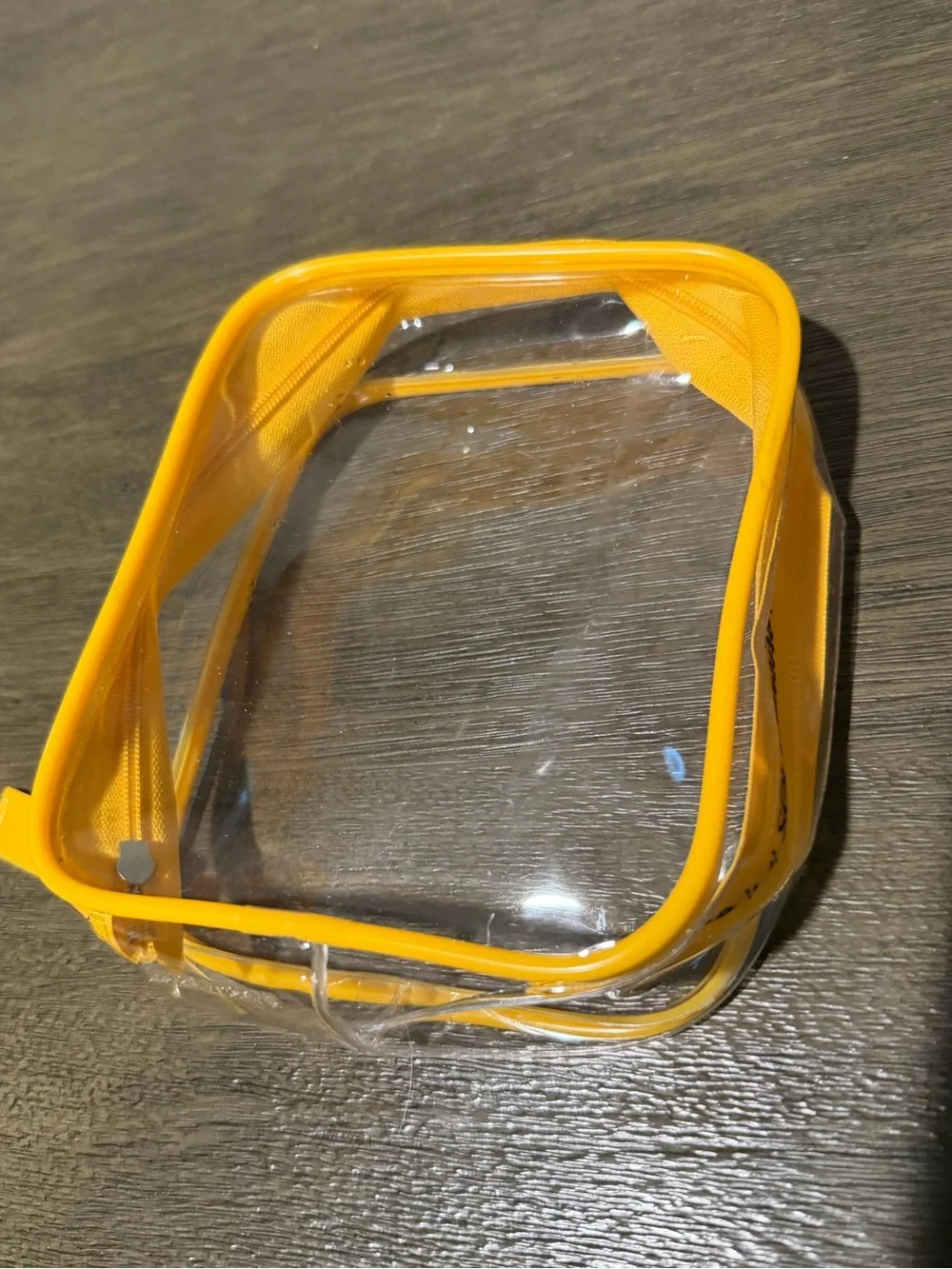 Clear‎ Yellow Protective Electronics Pouch - Transparent Zip Case